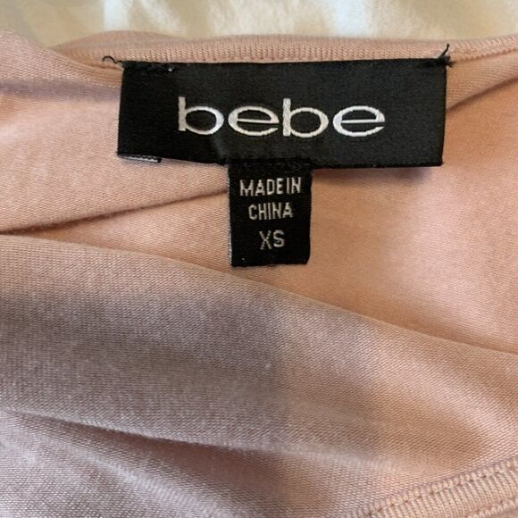 Bebe Solid Baby Pink Flowy Tank Top Xs - Picture 3 of 4